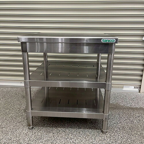 【中古】中棚付きコンロ台 幅600×奥行600×高さ670 【送料別途見積】【業務用】【飲食店 店舗 厨房機器 ガス台 業務用ガス台】