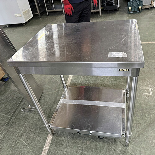【中古】作業台 炊飯台付き BGなし 幅750×奥行600×高さ800 【送料別途見積】【業務用】【飲食店 店舗 厨房機器 作業台 業務用作業台】