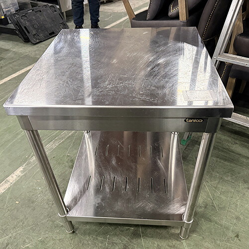 【中古】作業台 BGなし 幅600×奥行600×高さ800 【送料別途見積】【業務用】【飲食店 店舗 厨房機器 作業台 業務用作業台】