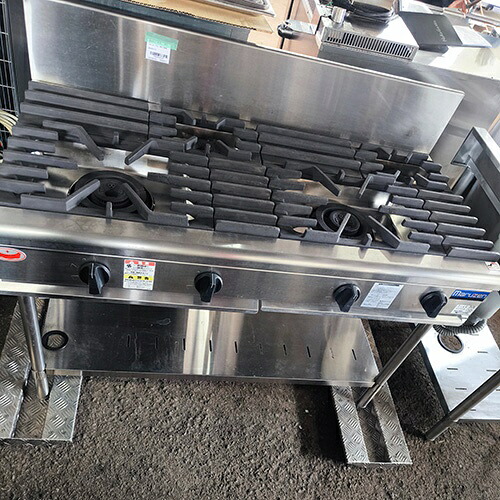 【業界最長1年保証】【中古】ガステーブル マルゼン RGT-1264C 幅1200&times;奥行600&times;高さ800 LPG(プロパンガス) 【送料別途見積】【業務用】【飲食店 店舗 厨房機器 ガステーブル IHテーブル 業務用ガステーブル 業務用IHテーブル】｜厨房機器と店舗用品 TENPOS