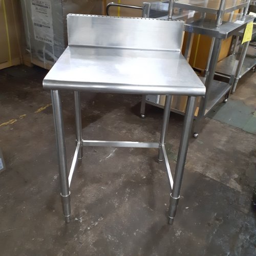 【中古】作業台 三方枠 BGあり 幅600×奥行600×高さ750 【送料別途見積】【業務用】【飲食店 店舗 厨房機器 作業台 業務用作業台】