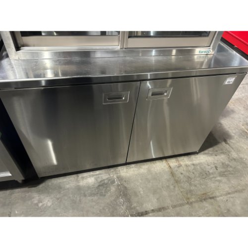 【中古】作業台 観音扉 BGなし 幅1200×奥行600×高さ800 【送料別途見積】【業務用】【飲食店 店舗 厨房機器 作業台 業務用作業台】