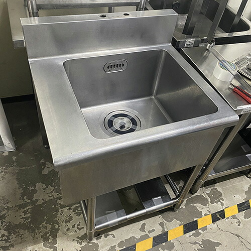 【中古】一槽シンク BGあり 幅680×奥行600×高さ800 【送料別途見積】【業務用】【飲食店 店舗 厨房機器 一槽シンク 業務用一槽シンク】|厨房機器と店舗用品 TENPOS