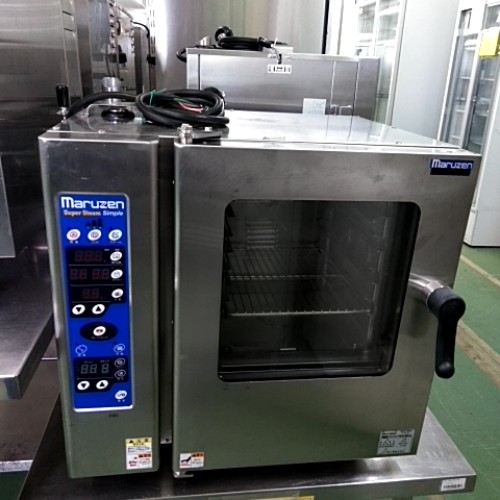 【実業家最長1年引きうける】【中古】スチームコンベクションオーブン マルゼン SSCS-04MR 幅600×奥ふかさ500×高さ600 三相200V 【貨物輸送別途積もり書き】【御勤め用】【飲食店 バス発着場 勝手もと備品 オーヴン 御勤め用オーヴン】