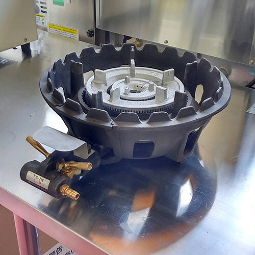 【実業界最長1年引き請ける】【中古】鋳込みコンロ タチバナ製造所 TS-218 幅330×奥ふかさ415×高さ140 LPG(プロパンガス) 【貨物輸送別途積もり書き】【お役目用】【飲食店 バス発着場 勝手もと装置 鋳込みコンロ お役目用鋳込みコンロ】
