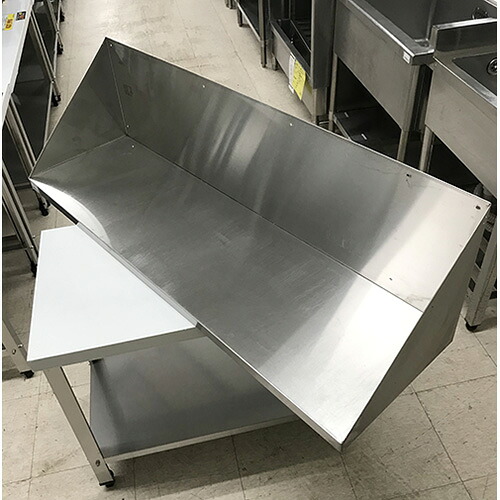 【中古】平棚 背板付き添い人 幅1200×奥ふかさ350×高さ350 【貨物輸送別途積もり書き】【御勤め用】【飲食店 バス発着場 勝手もと備品 平棚 上棚 御勤め用平棚 御勤め用上棚】