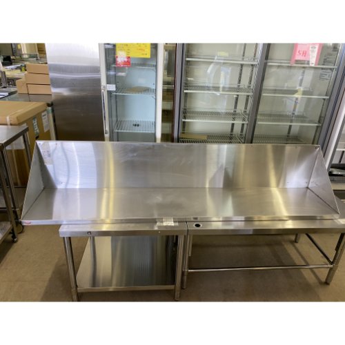 【中古】平棚 背板付き添い人 幅800×奥ふかさ350×高さ350 【貨物輸送別途積もり書き】【お役目用】【飲食店 バス発着場 勝手もと装置 平棚 上棚 お役目用平棚 お役目用上棚】