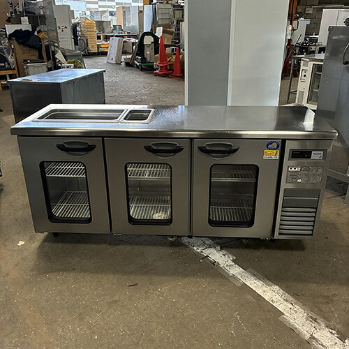 【中古】冷蔵サンドイッチコールドテーブル 硝子扉 パナソニック(Panasonic) SUR-K1861SB-R 幅1800×奥ふかさ600×高さ800 【貨物輸送別途積もり書き】【御勤め用】【飲食店 バス発着場 勝手もと備品 サンドイッチコールドテーブル 御勤め用サンドイッチコールドテーブル】