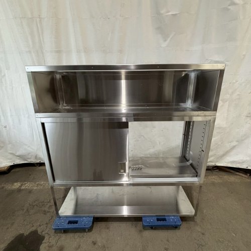 【中古】吊押し入れ 両面扉 幅1500×奥ふかさ600×高さ1100 【貨物輸送別途積もり書き】【御勤め用】【飲食店 バス発着場 勝手もと備品 吊押し入れ 御勤め用吊押し入れ】