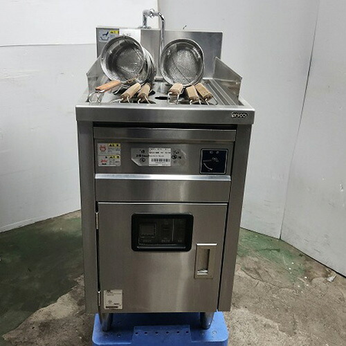 【実業界最長1年引き請ける】【中古】明かりゆで麺器 6テボ タニコー TEU-45D 幅450×奥ふかさ600×高さ800 三相200V 【貨物輸送別途積もり書き】【お役目用】【飲食店 バス発着場 勝手もと装置 ゆで麺機 お役目用ゆで麺機】