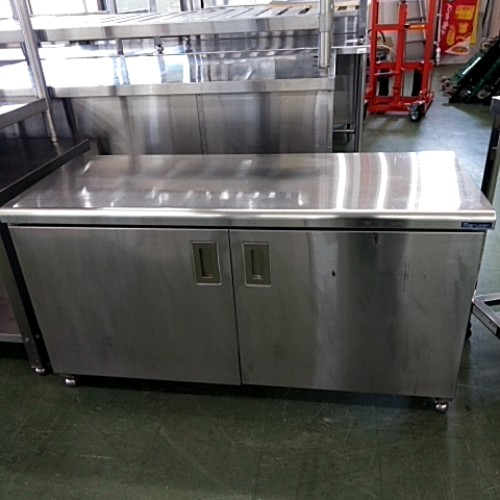 【中古】膳立て台 観音扉 幅1200×奥ふかさ450×高さ650 【貨物輸送別途積もり書き】【御役目用】【飲食店 バス発着場 勝手もと装具 膳立て台 御役目用膳立て台】