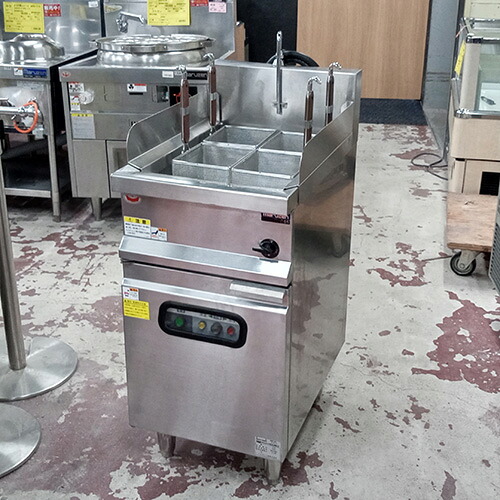 【実業界最長1年引き請ける】【中古】明かりゆで麺機 マルゼン MREF-046 幅400×奥ふかさ600×高さ800 三相200V 【貨物輸送別途積もり書き】【お役目用】【飲食店 バス発着場 勝手もと装置 ゆで麺機 お役目用ゆで麺機】