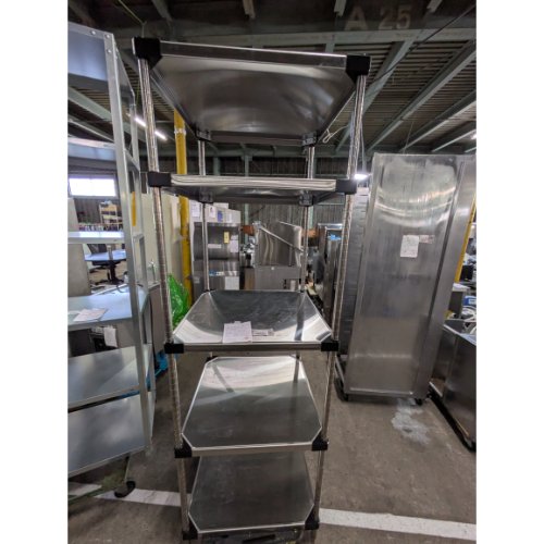【中古】ソリッドシェルフ エレクター 幅600×奥ぶかさ600×高さ1890 【貨物輸送別途積もり書き】【お役目用】【飲食店 バス発着場 勝手もと設備 仕合わせ シェルフ お役目用仕合わせ お役目用シェルフ】