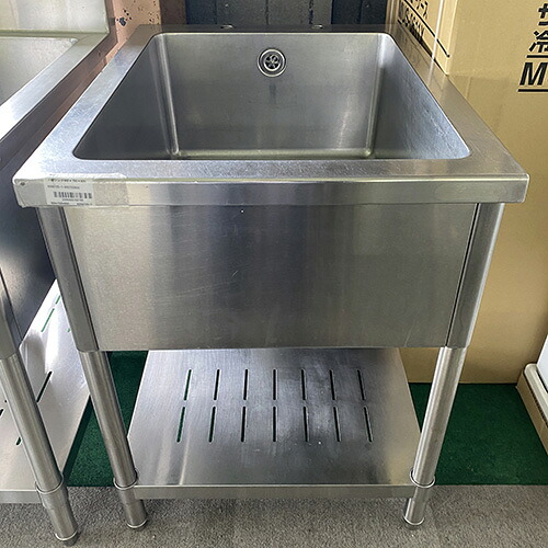 【中古】一槽シンク BGなし 幅600&times;奥行750&times;高さ800 【送料別途見積】【業務用】【飲食店 店舗 厨房機器 一槽シンク 業務用一槽シンク】｜厨房機器と店舗用品 TENPOS