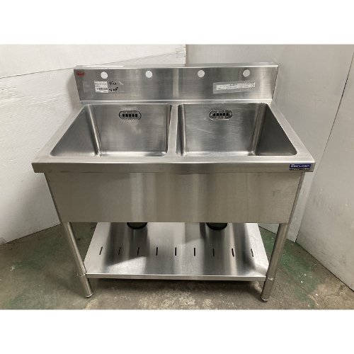 【中古】二槽シンク BGあり 幅900×奥行600×高さ800 【送料別途見積】【業務用】【飲食店 店舗 厨房機器 二槽シンク 業務用二槽シンク】|厨房機器と店舗用品 TENPOS