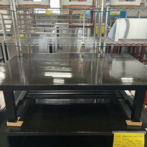 【中古】座卓 幅1220×奥ふかさ770×高さ370 【貨物輸送無料】【御役目用】【飲食店 バス発着場 御厨子所計器 一覧表 御役目用一覧表】