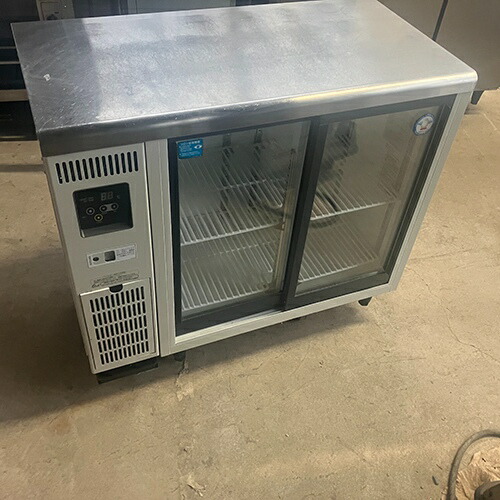 【実業家最長1年引きうける】【中古】横すべり扉小型冷蔵陳列棚 フクシマ小峡谷花の冠(福島実業) TGU-30RE 幅900×奥ふかさ450×高さ800 【貨物輸送別途積もり書き】【御勤め用】【飲食店 バス発着場 勝手もと備品 冷蔵陳列棚 御勤め用冷蔵陳列棚】