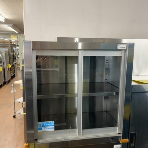【中古】吊収納家具 瑠璃扉 マルゼン 幅600×奥ぶかさ350×高さ600 【貨物輸送無料】【お役目用】【飲食店 バス発着場 勝手もと設備 吊収納家具 お役目用吊収納家具】