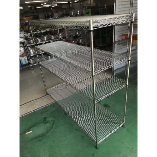 【中古】ワイヤーシェルフ (5段) 幅1820×奥ふかさ610×高さ1590 【貨物輸送別途積もり書き】【お役目用】【飲食店 バス発着場 勝手もと装置 仕合わせ シェルフ お役目用仕合わせ お役目用シェルフ】