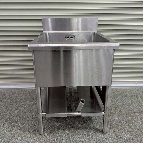 【中古】一槽シンク BGあり 幅600&times;奥行750&times;高さ800 【送料別途見積】【業務用】【飲食店 店舗 厨房機器 一槽シンク 業務用一槽シンク】｜厨房機器と店舗用品 TENPOS