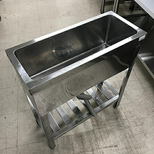 【中古】一槽シンク BGなし 幅700×奥ふかさ300×高さ800 【貨物輸送別途積もり書き】【御役目用】【飲食店 バス発着場 御厨子所計器 一槽シンク 御役目用一槽シンク】
