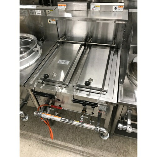 【中古】屁っ放り二連餃子焼器 タニコー TGZ-65 幅650×奥ふかさ750×高さ750 LPG(プロパンガス) 【貨物輸送別途積もり書き】【御役目用】【飲食店 バス発着場 御厨子所計器 餃子焼器 御役目用餃子焼器】