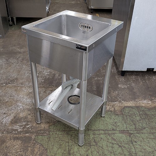 【中古】一槽シンク BGなし マルゼン 幅450×奥ふかさ450×高さ800 【貨物輸送別途積もり書き】【御役目用】【飲食店 バス発着場 御厨子所計器 一槽シンク 御役目用一槽シンク】