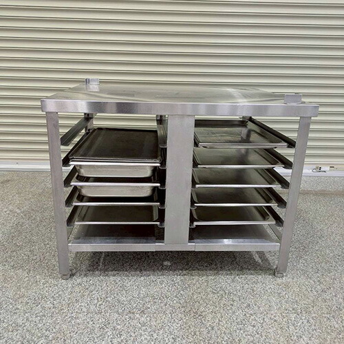 【中古】スチコン用架台 BGなし 幅900×奥ぶかさ720×高さ1080 【貨物輸送別途積もり書き】【お役目用】【飲食店 バス発着場 勝手もと設備 御役目台 お役目用御役目台】