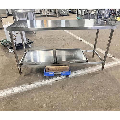 【中古】御役目台 炊飯台付き添い人 炊飯台×2 幅1500×奥ふかさ600×高さ800 【貨物輸送別途積もり書き】【御役目用】【飲食店 バス発着場 勝手もと装具 御役目台 御役目用御役目台】