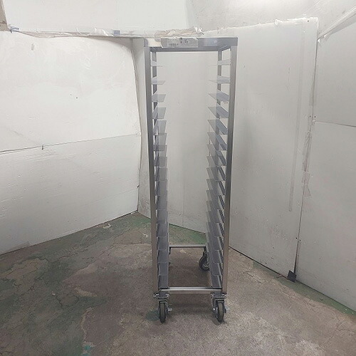 【中古】仕合わせ手押し車 幅475×奥ふかさ565×高さ1700 【貨物輸送別途積もり書き】【御勤め用】【飲食店 バス発着場 勝手もと備品 仕合わせ シェルフ 御勤め用仕合わせ 御勤め用シェルフ】