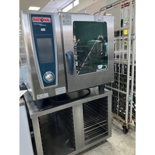 【実業家最長1年引きうける】【中古】スチームコンベクションオープン 架台付き添い人 ラショナル SCCWE61G 幅850×奥ふかさ780×高さ1070 都市屁っ放り 【貨物輸送別途積もり書き】【御勤め用】【飲食店 バス発着場 勝手もと備品 オーヴン 御勤め用オーヴン】