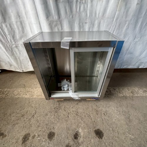 【中古】吊収納家具 瑠璃戸 幅600×奥ぶかさ300×高さ600 【貨物輸送別途積もり書き】【お役目用】【飲食店 バス発着場 勝手もと設備 吊収納家具 お役目用吊収納家具】