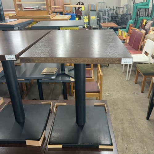 【中古】2人掛け洋風一覧表 茶 幅500×奥ふかさ700×高さ710 【貨物輸送無料】【御役目用】【飲食店 バス発着場 御厨子所計器 一覧表 御役目用一覧表】