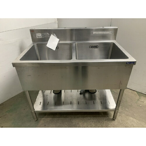 【中古】二槽シンク 幅1000×奥行600×高さ800 【送料別途見積】【業務用】【飲食店 店舗 厨房機器 二槽シンク 業務用二槽シンク】|厨房機器と店舗用品 TENPOS