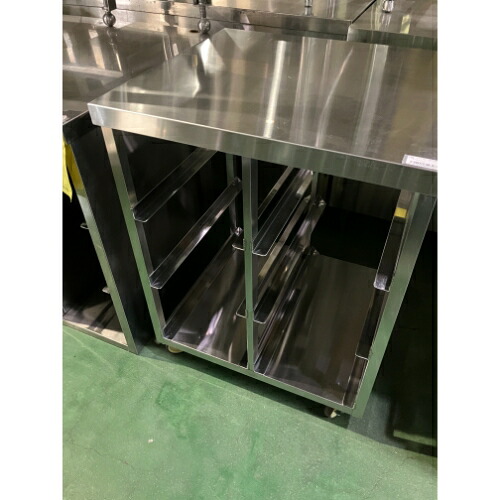 【中古】仕合わせ台 キャスター付き添い人 BGなし 幅605×奥ぶかさ550×高さ800 【貨物輸送別途積もり書き】【お役目用】【飲食店 バス発着場 勝手もと設備 仕合わせ シェルフ お役目用仕合わせ お役目用シェルフ】