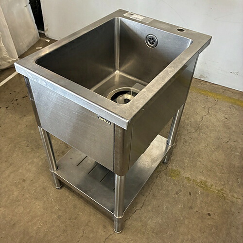 【中古】一槽シンク BGなし タニコー 幅450×奥ふかさ600×高さ800 【貨物輸送別途積もり書き】【お役目用】【飲食店 バス発着場 勝手もと装置 一槽シンク お役目用一槽シンク】