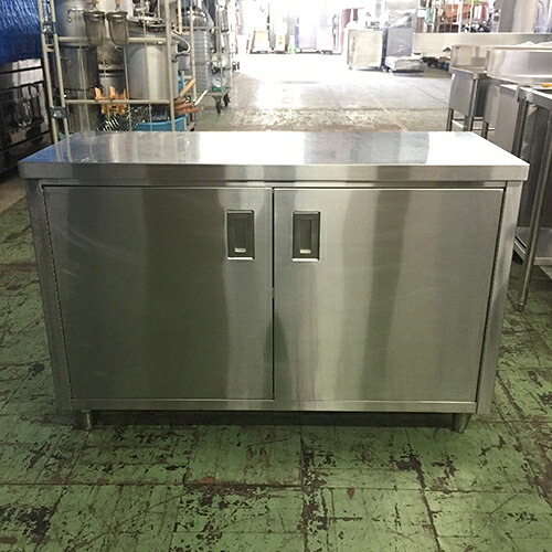 【中古】膳立て台 抽き出し付き添い人 BGなし 幅1200×奥ふかさ500×高さ800 【貨物輸送別途積もり書き】【お役目用】【飲食店 バス発着場 勝手もと装置 膳立て台 お役目用膳立て台】