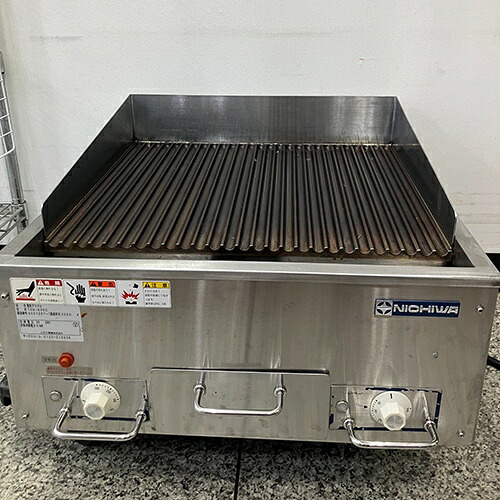 【実業家最長1年引きうける】【中古】灯し火グリドル (鉄板波状) ニチワ電機 TEG-600C 幅600×奥ふかさ600×高さ300 三相200V 【貨物輸送別途積もり書き】【御勤め用】【飲食店 バス発着場 勝手もと備品 グリドル 鉄板焼器 御勤め用グリドル 御勤め用鉄板焼器】