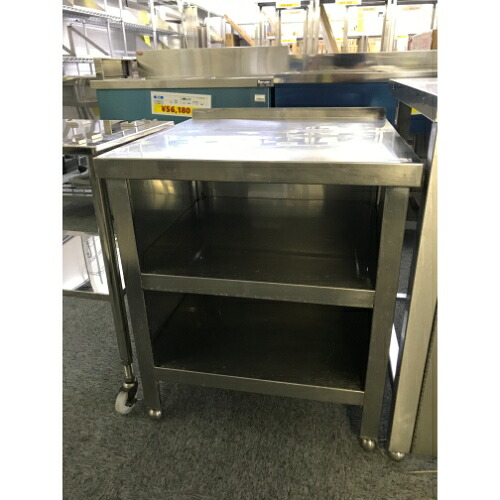 【中古】2段作業台 BGなし 幅600&times;奥行600&times;高さ690 【送料別途見積】【業務用】【飲食店 店舗 厨房機器 作業台 業務用作業台】｜厨房機器と店舗用品 TENPOS