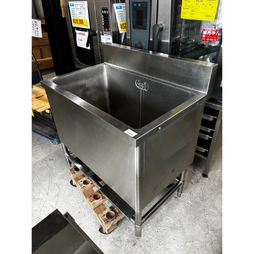 【中古】一槽シンク 槽深タイプ BGあり 幅900&times;奥行600&times;高さ870 【送料別途見積】【業務用】【飲食店 店舗 厨房機器 一槽シンク 業務用一槽シンク】｜厨房機器と店舗用品 TENPOS