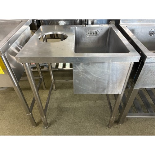 【中古】一槽シンク ダスト穴あり BGなし 幅680&times;奥行600&times;高さ800 【送料別途見積】【業務用】【飲食店 店舗 厨房機器 一槽シンク 業務用一槽シンク】｜厨房機器と店舗用品 TENPOS