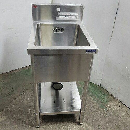 【中古】一槽シンク BGあり 幅450&times;奥行450&times;高さ800 【送料別途見積】【業務用】【飲食店 店舗 厨房機器 一槽シンク 業務用一槽シンク】｜厨房機器と店舗用品 TENPOS