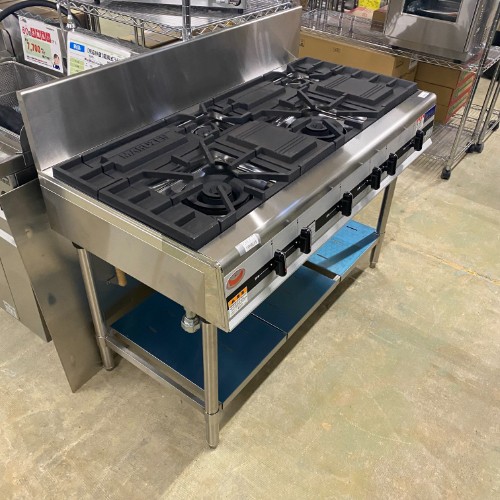 【業界最長1年保証】【中古】パワークックガステーブル マルゼン MGTX-126F 幅1200&times;奥行600&times;高さ800 LPG(プロパンガス) 【送料別途見積】【未使用品】【業務用】【飲食店 店舗 厨房機器 ガステーブル IHテーブル 業務用ガステーブル 業務用IHテーブル】｜厨房機器と店舗用品 TENPOS