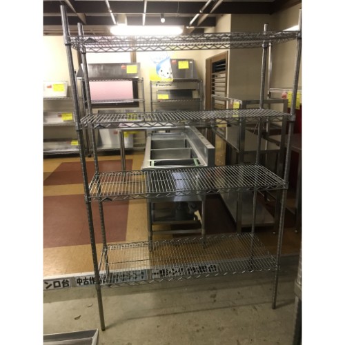 【中古】ワイヤーシェルフ 幅1200&times;奥行460&times;高さ1900 【送料別途見積】【業務用】【飲食店 店舗 厨房機器 ラック シェルフ 業務用ラック 業務用シェルフ】｜厨房機器と店舗用品 TENPOS 14,256円