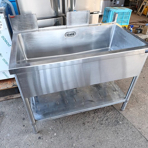 【中古】一槽シンク BGあり 幅1000&times;奥行600&times;高さ800 【送料別途見積】【業務用】【飲食店 店舗 厨房機器 一槽シンク 業務用一槽シンク】｜厨房機器と店舗用品 TENPOS