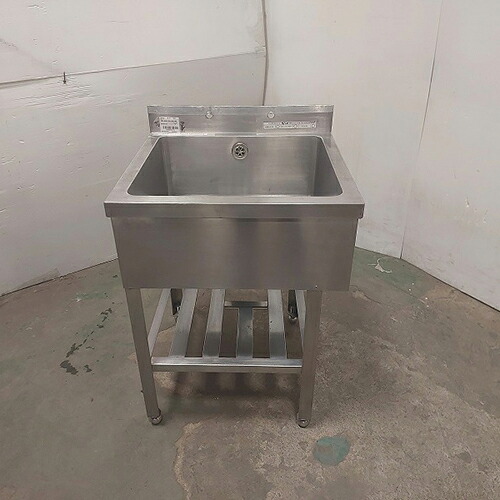 【中古】一槽シンク BGあり 幅600×奥行600×高さ800 【送料別途見積】【業務用】【飲食店 店舗 厨房機器 一槽シンク 業務用一槽シンク】|厨房機器と店舗用品 TENPOS