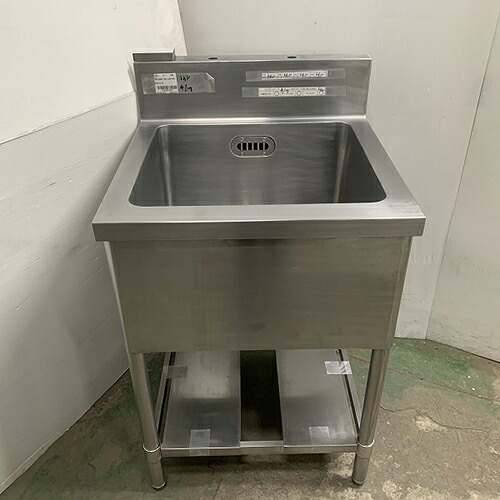 【中古】一槽シンク BGあり 幅600×奥行600×高さ850 【送料別途見積】【業務用】【飲食店 店舗 厨房機器 一槽シンク 業務用一槽シンク】|厨房機器と店舗用品 TENPOS