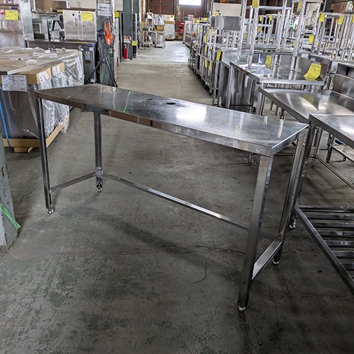 【中古】作業台 三方枠 穴あり BGなし 幅1500&times;奥行500&times;高さ850 【送料別途見積】【業務用】【飲食店 店舗 厨房機器 作業台 業務用作業台】｜厨房機器と店舗用品 TENPOS
