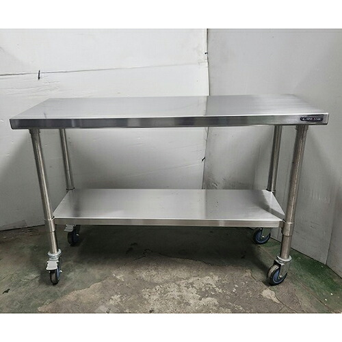 【中古】作業台 キャスター付き BGなし 幅1200×奥行450×高さ800 【送料別途見積】【業務用】【飲食店 店舗 厨房機器 作業台 業務用作業台】|厨房機器と店舗用品 TENPOS