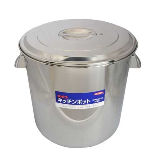 18-8目盛付深型勝手もとポット(お手掛け) 約36.0L/御勤め用/新品/貨物輸送別途積もり書き